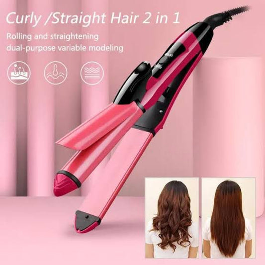 2 IN 1 NOVA HAIR CURLER & STRAIGHTENER